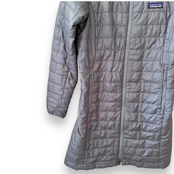Patagonia Nano Puff Parka Gray Size Extra Small Women’s Long Puffer Jacket - Picture 3 of 10
